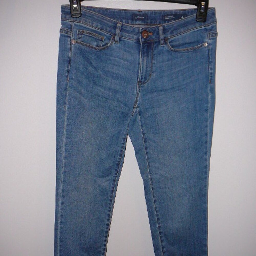 J Jill Denim Women's Boyfriend Straight Leg Ankle Med Wash Blue Jeans-Size 6P